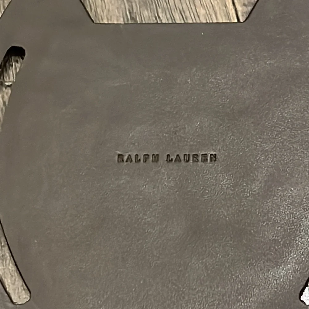 Polo Ralph Lauren Wentworth Coasters + Caddy Horseshoe Equestrian Saddle Leather